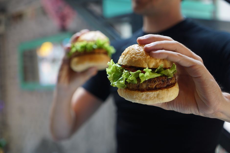 Modern smash burger pickup feature image showing fresh prepared burgers