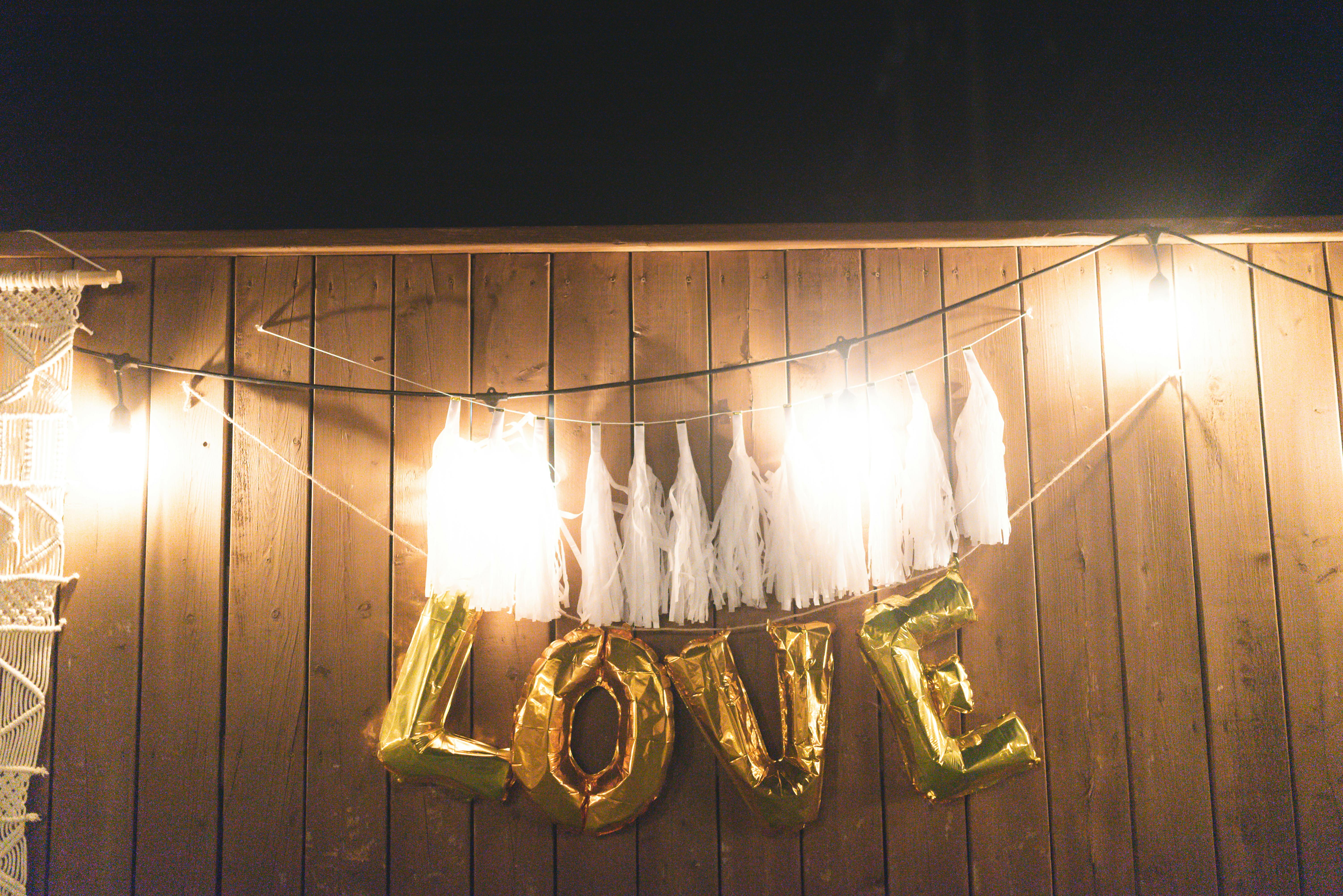 Marquee letter lights testimonial
